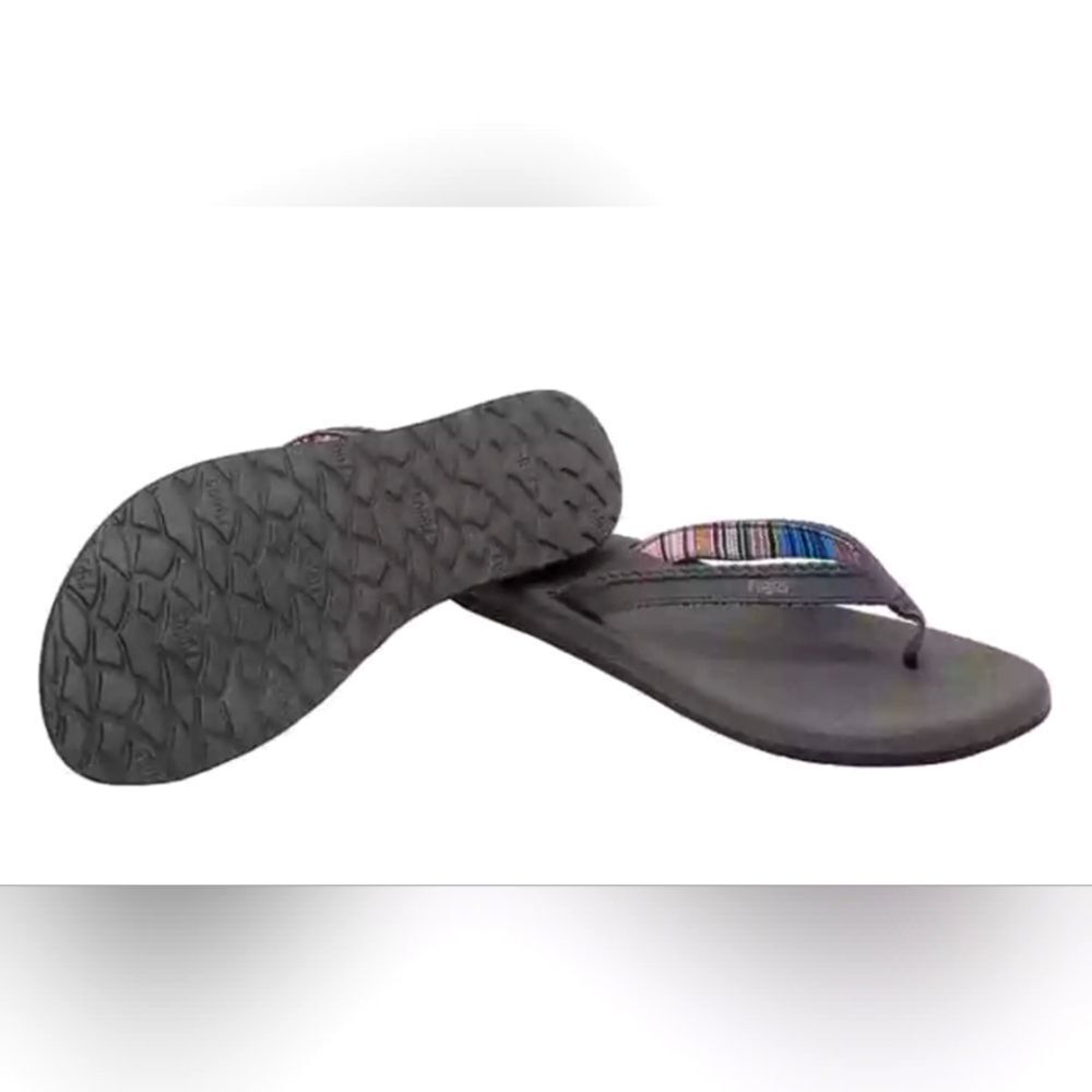 FLOJOS Women's Size 6 Memory Foam Maddy Flip Flop Comfort Sandal Black NEW - Picture 5 of 5